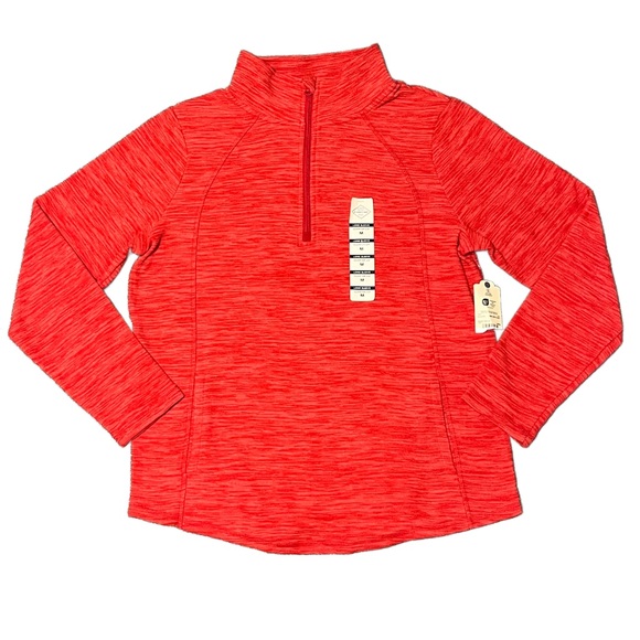 St. John's Bay Tops - St. John's Bay Classic Women's Red Quarter-Zip Size M